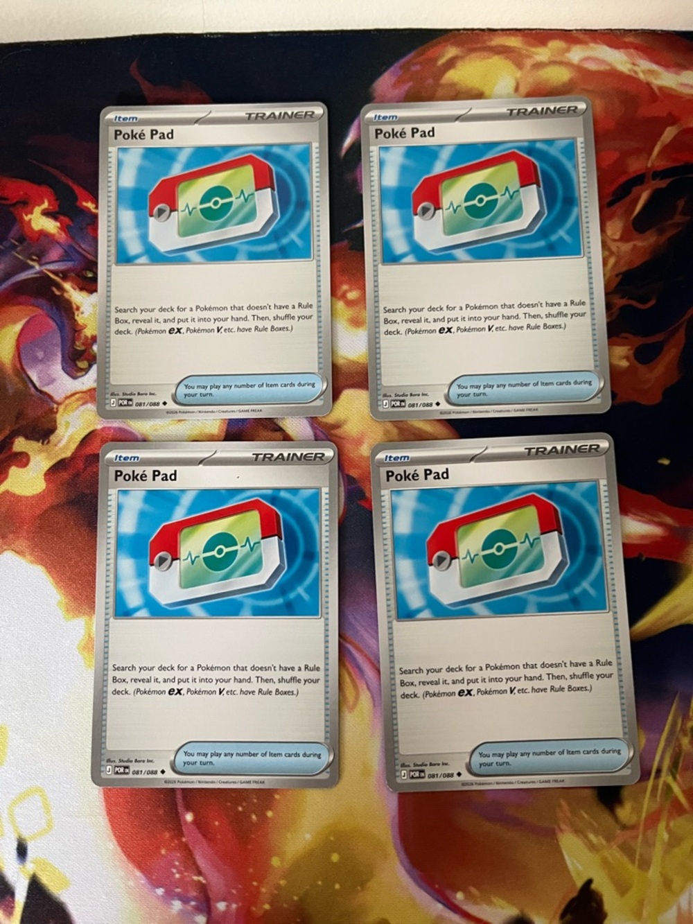 Poké Pad Trainer Item Card - Set of 4